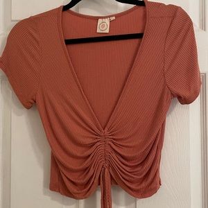 Orange crop top